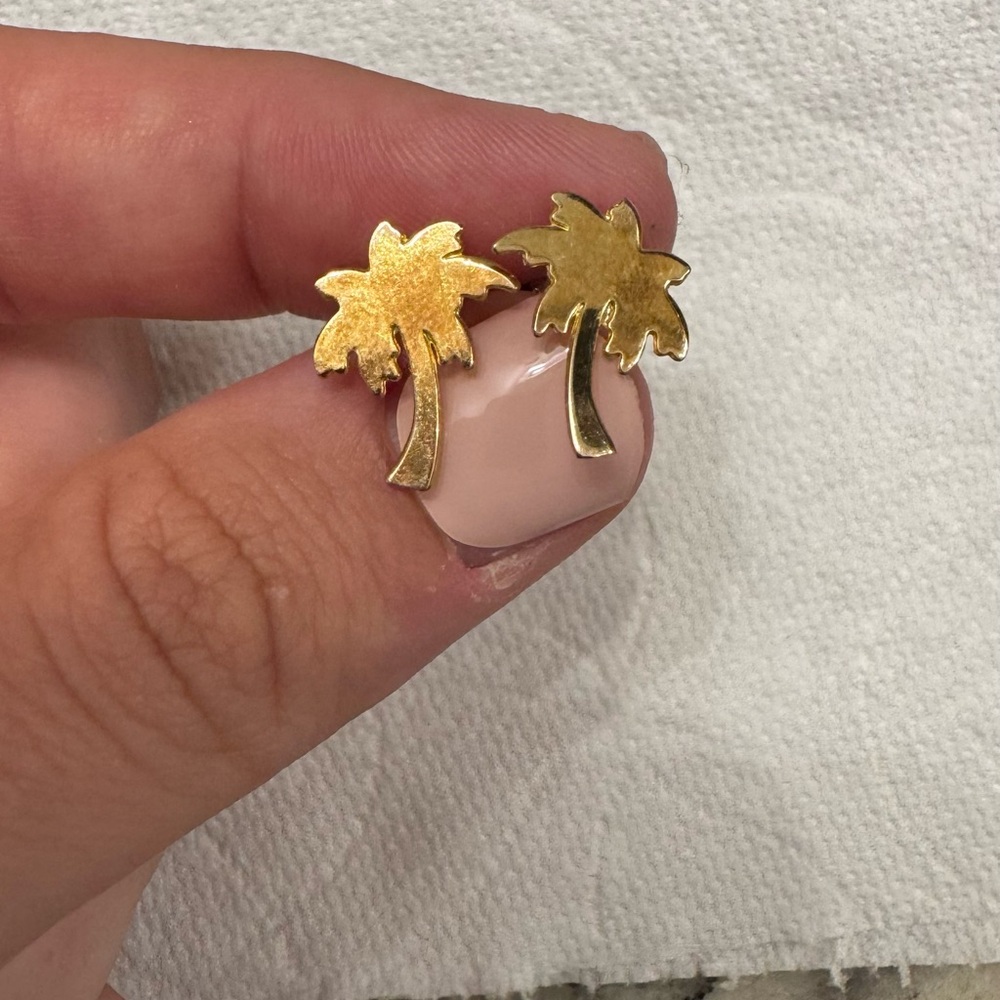Gold Palm Tree Earrings